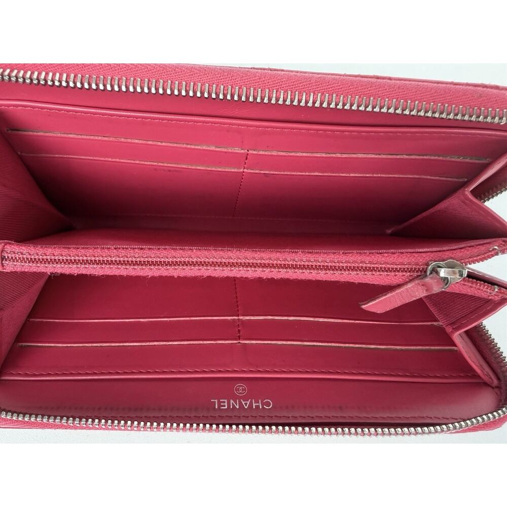 Chanel Brilliant Matelasse Long Zip-Around Wallet Pink Patent Leather 2014-2015 - Picture 13 of 16